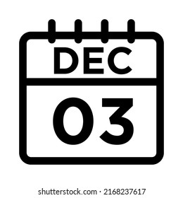 12- Dec - 04 Line Black Icon