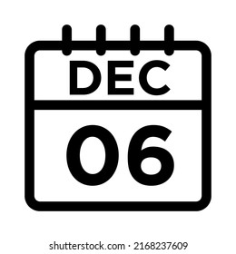 12- Dec - 06 Line Black Icon