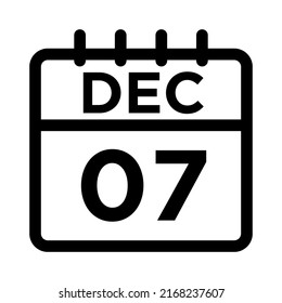 12- Dec - 07 Line Black Icon