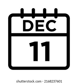12-dic - Icono negro de 11 líneas