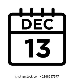 12- Dec - 13 Line Black Icon
