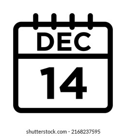 12- Dec - 14 Line Black Icon