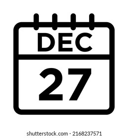 12- Dec - 27 Line Black Icon