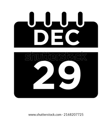 12- Dec - 29 Glyph black Icon