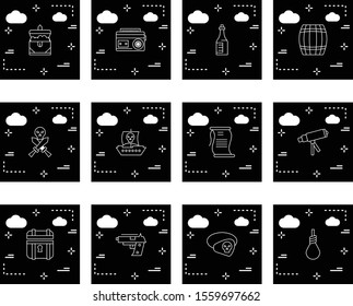 12 decent icon sheet of universal
