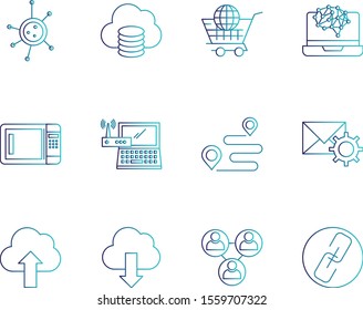 12 decent icon sheet of universal
