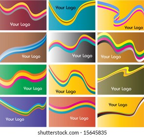 12 different business card template set