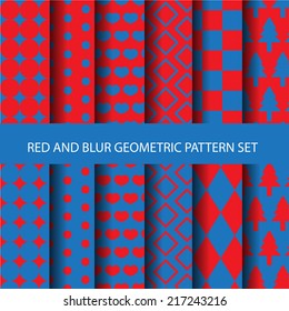 12 different trendy geometrical vector seamless patterns. Endless texture can be used for wallpaper, pattern fills, web page,background,surface