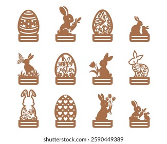 12 Easter money clip Laser Cut Template for Cutting machine.