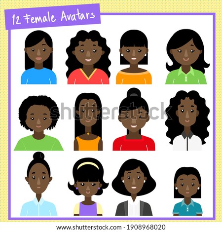 12 female avatars and one patron 