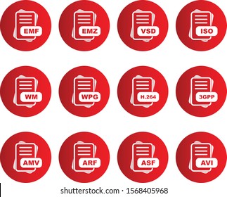  12 File Format Icons Sheet design
