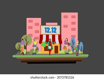 12 12 Flat design for online shop