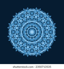 12 Fold Symmetrical Pattern, Collider Pattern, Mandala, 3 tiles pattern