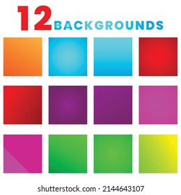 12 Gradient Colour Background For Flyers,brochure, Poster.