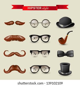 12 highly detailed hipster style accessories