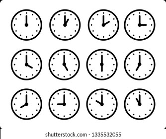 12 hour clock icon