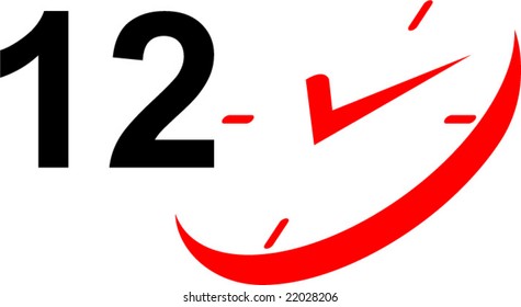 12 Hour Clock Icon