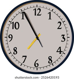 12 hours clock diplaying 6 55 time