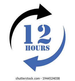 12 hours icon design vector
