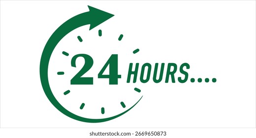 Ícone de 12 horas no estilo preenchido, linha fina, contorno e traçado. Ilustração vetorial de dois desenhos de ícones de vetor coloridos e pretos de 12 horas pode ser usado para móvel, ui, web