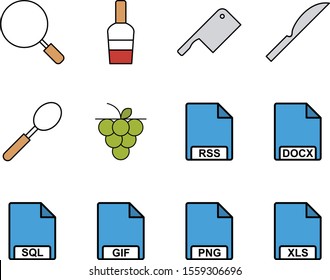  12 icon set of Universal  for your website and project. File formats. 
   