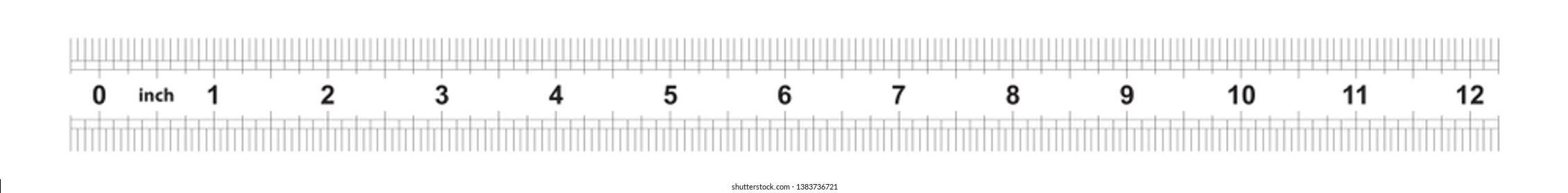 12 inch double-sided ruler. Marking accuracy is one sixteenth of an inch. Imperial grid