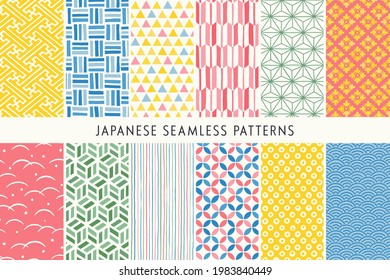 12 Japanese pattern seamless pattern collection