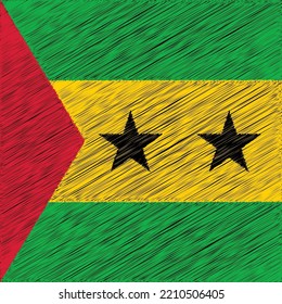 12 July Sao tome and Principe National Day Flag Design