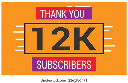12 k Celebration. Thank you Subscribers svg