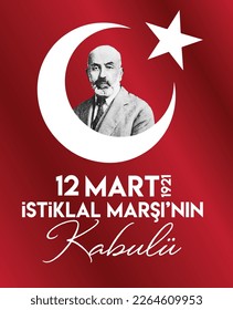 12 Mart istiklal marsinin kabulu translate: 12 March the acceptance of the national anthem	