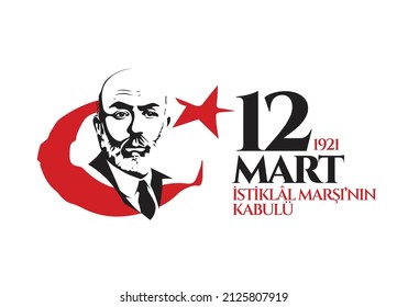 12 Mart istiklal marşı'kabulü. Traducción: Aceptación del Himno de Independencia del 12 de marzo