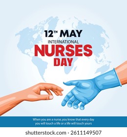 12 May. happy International Nurse Day background. abstract Vector illustration design