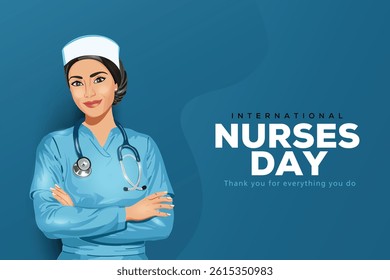 12 May. happy International Nurse Day background. Creative Vector illustration design. thank you nurses.