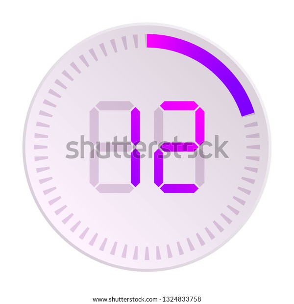 12 Minutes Stopwatch Vector Icon Digital Stock Vector Royalty Free 1324833758