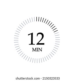 12 minutes timers Clocks, Timer 12 min icon.
