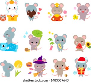 12 month event in Japan with mouse characters