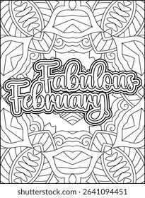 12 Month Name Quote Coloring Page. Monthly Name Motivational Quote Coloring Page