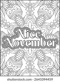 12 Month Name Quote Coloring Page. Monthly Name Motivational Quote Coloring Page