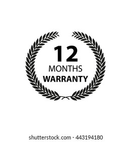 12 months warranty label