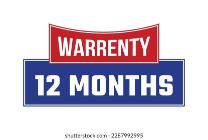 12 months warranty Seal Vector