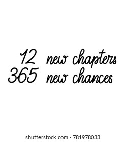 12 New Chapters 365 New Chances Stock Vector (Royalty Free) 781978033 ...