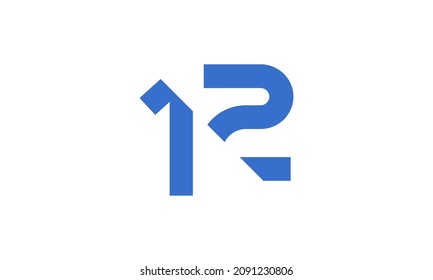12 neue Nummer Einzigartiges, zeitgemäßes Logo