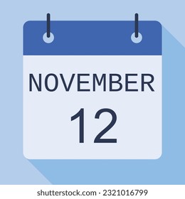 Calendario del 12 de noviembre, Calendario de vectores.