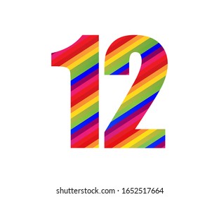 rainbow colors numbers