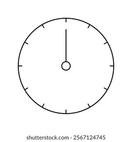 12 o'clock icon illustration design