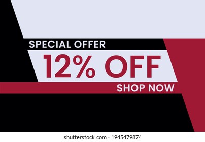 12 % Rabatt auf modernes Design. Verkauf Bannerdesign, Großer Verkauf Sonderangebot. Sonderbanner zum Ende der Saison