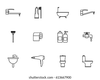 Painter Tools Objects Icons Set Equipment Stock Vector (Royalty Free ...