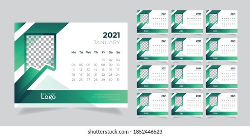 12 page 2021wall calendar design, 12 months planner schedule, 2021 calendar design, New Year Calendar layout template.