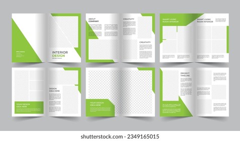 12 Page Interior Brochure Template Design