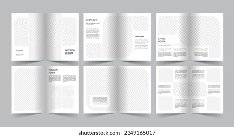 12 Page Interior Brochure Template Design